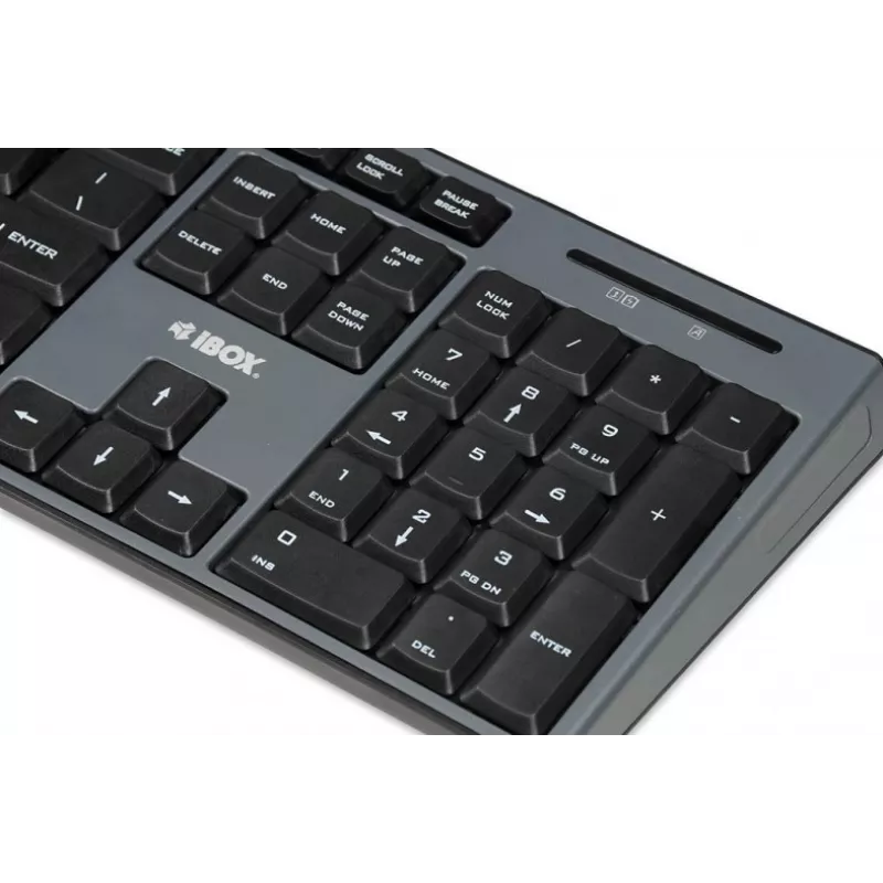 IBOX Desktop Kit Pro conjunto inalámbrico de teclado y ratón, QWERTY tamaño completo 104 teclas, 2,4 GHz, 1200 DPI, negro