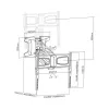 Soporte de pared MACLEAN MC-891 para TV VESA 600x400, inclinable, regulable en altura, carga máx. 35 kg