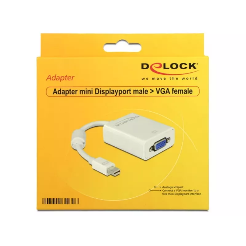 Adaptador mini DisplayPort VGA DeLOCK 65130