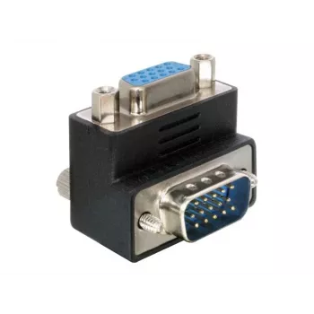 Adaptador Delock VGA conector macho/hembra 90° en ángulo (65171)