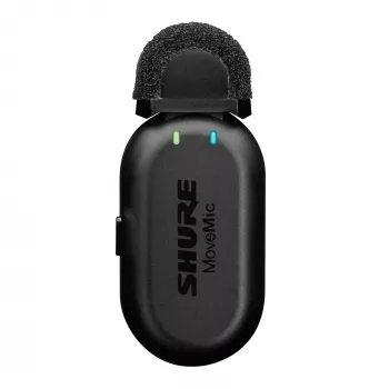 Shure MV-ONE-Z6 - Micrófono de solapa inalámbrico MoveMic MV-LaV con estuche de carga