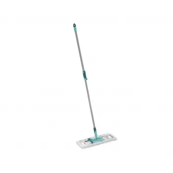 Mopa Leifheit Profi Cotton Plus Fiber 420 mm — cabezal de microfibra para laminado y baldosas, turquesa/blanco