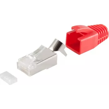 Conector de cable RJ-45 ShiverPeaks 72067-10R rojo blanco