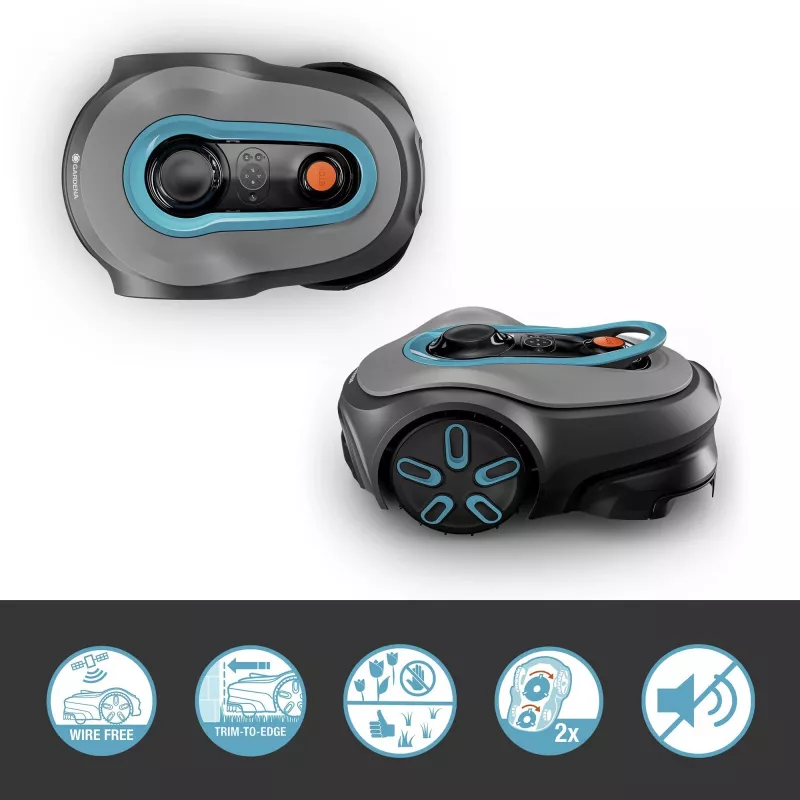 Robot cortacésped Gardena smart SILENO free superficie máxima de césped 1200 m² ancho de corte 16 cm