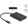 Adaptador USB Type-C a 2× HDMI 4K 60 Hz Delock 64309 (DisplayLink)