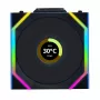 Lian Li UNI FAN SL Wireless LCD 120 12RSLLCD1W1B Reverse Blade ventilador de caja, 120 mm, ARGB, PWM, negro