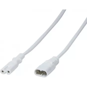Cable alargador de corriente LogiLink - IEC 60320 C8 a IEC 60320 C7 - 2 m - moldeado - blanco