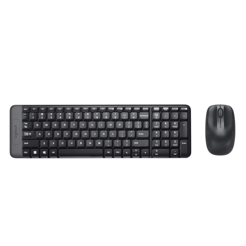 Logitech Wireless Combo MK220 - Set de teclado y ratón - inalámbrico - 2,4 GHz - italiano - gris oscuro (920-003721)