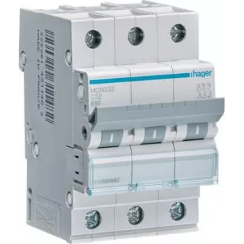 Hager MCN332. Frecuencia de entrada AC: 50/60 Hz, corriente nominal de salida: 32 A (MCN332)