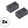 Adaptador ShiverPeaks adaptador de parcheo modular Cat. 6A 08-01041-2, conector hembra en línea RJ45