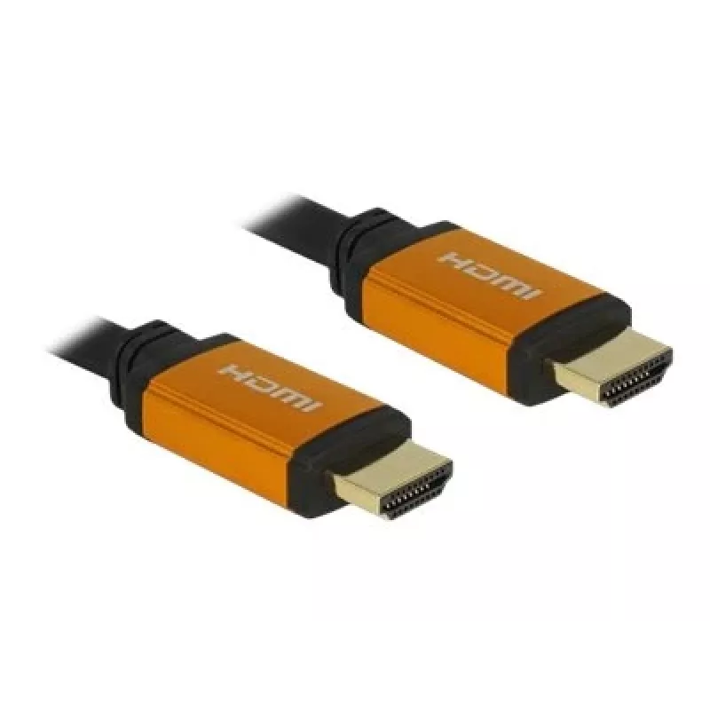Cable HDMI DeLOCK 85727 1m tipo A macho a macho negro dorado