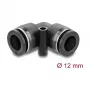 DeLOCK 60748 conector neumático 12 mm acodado 90° con orificio de montaje