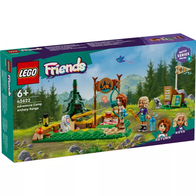 LEGO Friends Campamento de aventura de tiro con arco 42622 — 157 piezas, 2 minifiguras, edad 6+