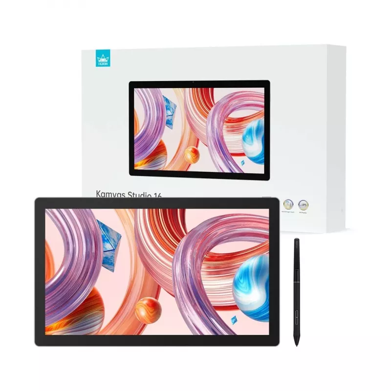 Tableta gráfica Huion Kamvas Studio 16 KS1601 15,8 inch pantalla IPS Quad HD 2560×1440, 16 GB RAM, 512 GB SSD, Wi-Fi 6, batería 58 Wh