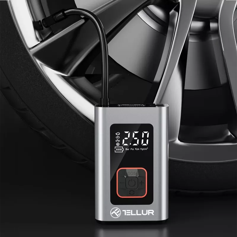 Compresor de aire portátil Tellur TLL158571 12V 150 PSI para neumáticos de coche e inflables