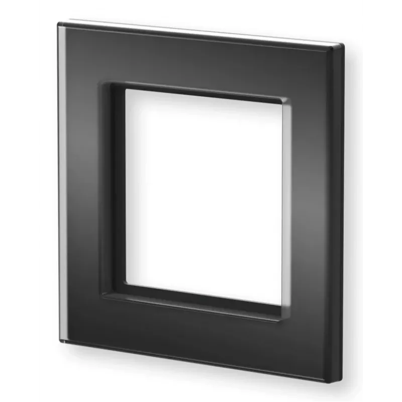eQ-3 Homematic IP Marco de cristal simple, negro (162148A1)
