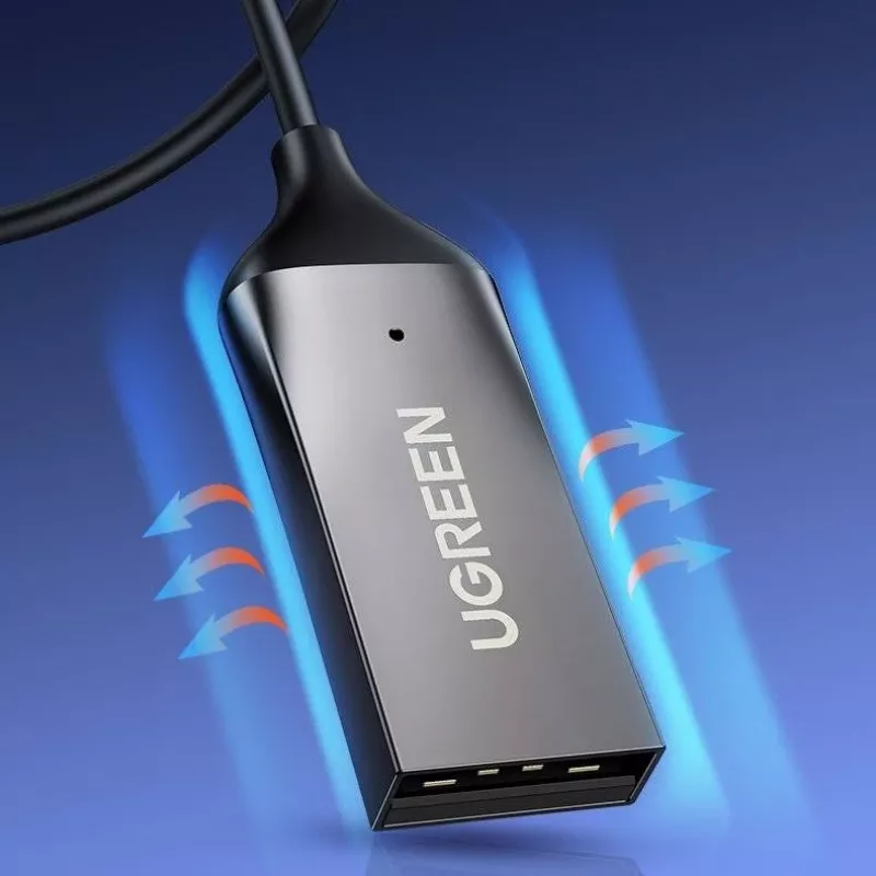 UGREEN CM309 receptor de audio Bluetooth 5.0, USB, conector AUX de 3,5 mm, negro