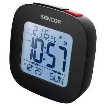 Sencor SDC 1200 B Reloj con despertador, Negro
