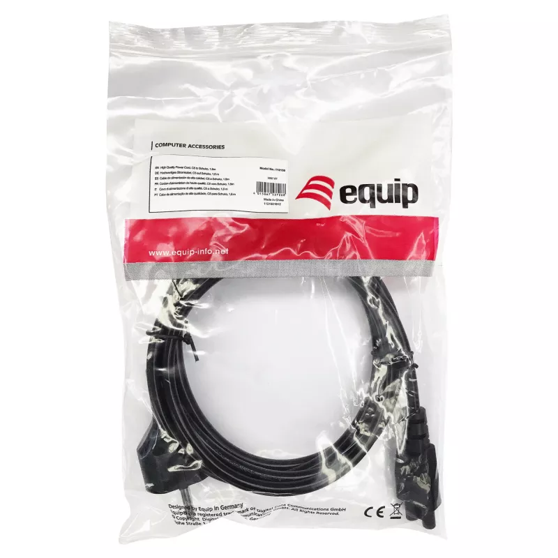 Cable de alimentación Equip de alta calidad, C5 a Schuko