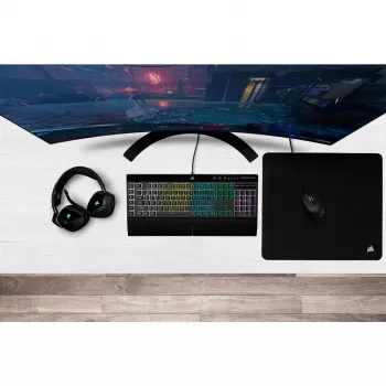 Corsair K55 RGB PRO teclado gaming USB QWERTZ alemán negro