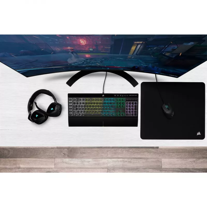 Corsair K55 RGB PRO teclado gaming USB QWERTZ alemán negro