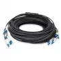 Cable breakout universal de fibra óptica preconfeccionado Digitus, monomodo OS2, 8 fibras, LC/UPC, 75 m
