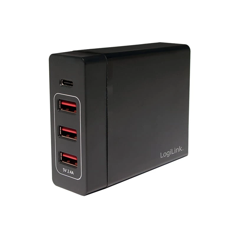 Cargador de interior LogiLink PA0122 universal negro USB
