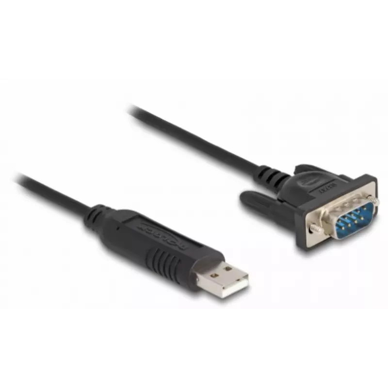 DeLOCK Adaptador USB 2.0 a serie RS-232 50 cm FTDI Negro
