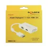 Cable adaptador DELOCK DisplayPort macho > 1 x VGA + 1 x HDMI + 1 x DVI 24+1 Blanco