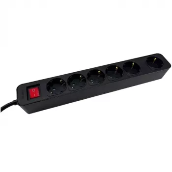Regleta de alimentación M-Cab POW0027 3m 6 tomas AC 16A interior negro