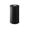 Papelera Durable - redonda - 60 L - acero - negro