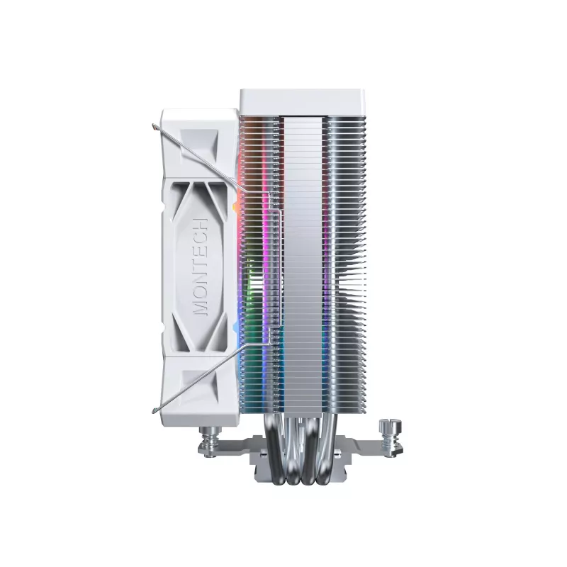 Montech NX400 White ARGB disipador de aire para CPU, 120 mm, multisocket, blanco