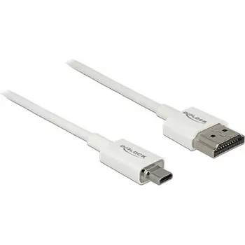 Cable HDMI DeLOCK 85148 0,5 m Type-A a Type-D blanco