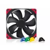 Ventilador de carcasa Noctua NF-A14 PWM chromax.Black.swap de 140 mm, 12V, 300–1500 RPM, PWM, 140,2 m³/h, 24,6 dB