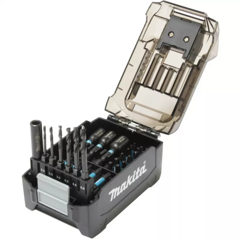 Juego de brocas Makita E-22866 — 31 piezas, varios tamaños para madera, metal, mampostería