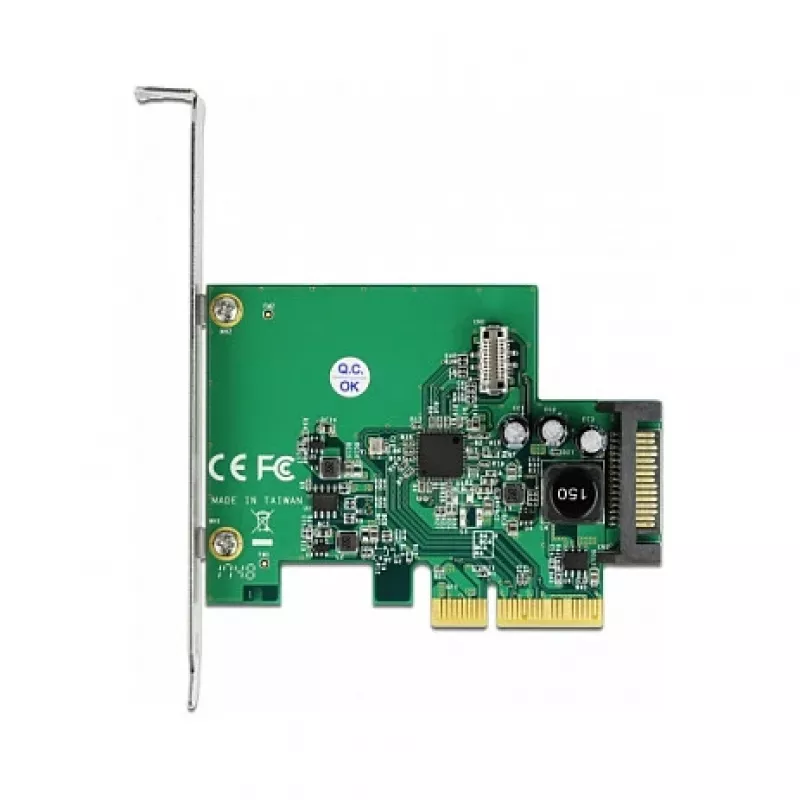 Tarjeta DeLOCK PCI Express x4 a 1 x conector hembra interno USB 3.2 Gen 2 Key B de 20 pines