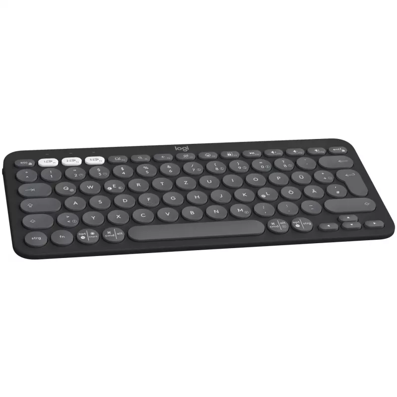 Logitech Pebble Keys 2 K380s - Teclado - Inalámbrico - Bluetooth LE - QWERTZ - Alemán - Tonal Graphite (920-011795)
