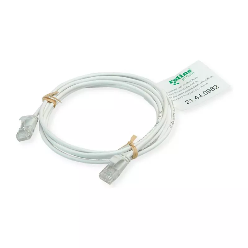 ROLINE GREEN Cable de conexión UTP Cat.6A (Clase EA), LSOH, delgado, Azul, 0,15 m