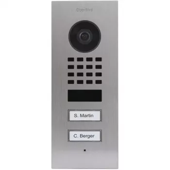 Videoportero DoorBird D1102V acero inoxidable V2A con 2 pulsadores