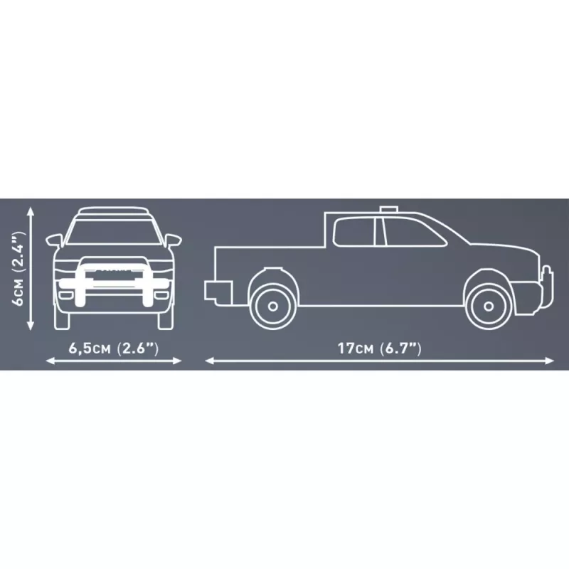 Juguete de construcción Cobi RAM 1500 Police 24608 modelo 2 en 1, set de bloques, convertible