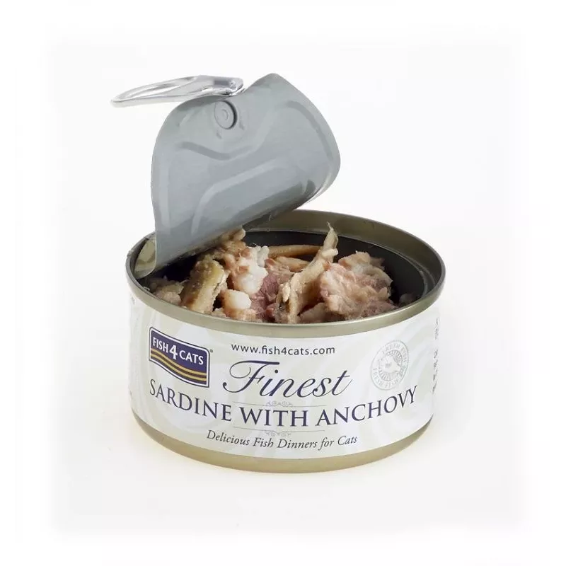 FISH4CATS Sardina con anchoa - Comida húmeda para gatos - 70g