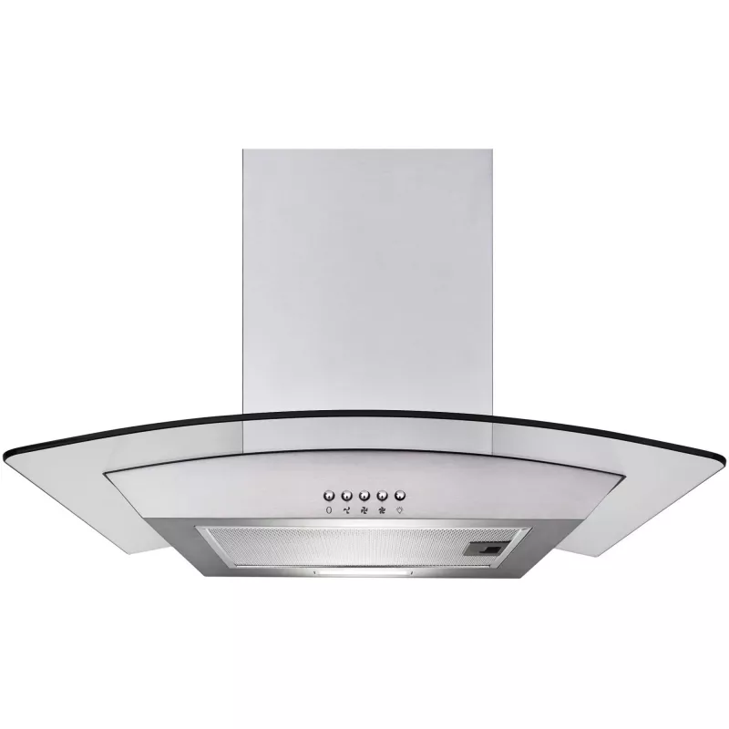 Campana de pared Respekta Nova – acero inoxidable, extracción 307 m³/h, conexión de 150 mm, control por botones