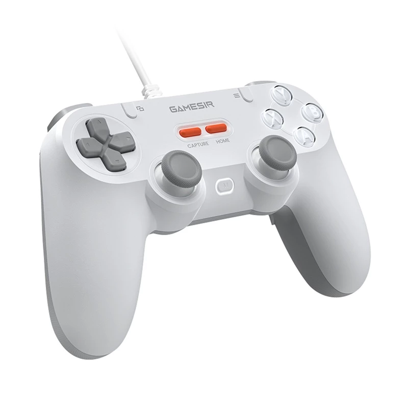 Mando gaming con cable GameSir T3 Lite WT blanco – mando con cable ergonómico, compatible con PC