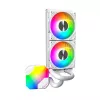 Refrigeración líquida AIO Montech Hyper Flow ARGB 240 mm blanco — radiador de 240 mm, iluminación ARGB, acabado blanco