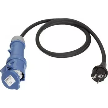Cable de alimentación AS Schwabe 1,5 m H07RN-F 3G2,5 con conector hembra CEE 16A y conector macho Schuko 250V