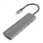 LogiLink hub USB 3.2 Gen2 4+1 puertos 2x USB-A 2x USB-C PD 100W aluminio