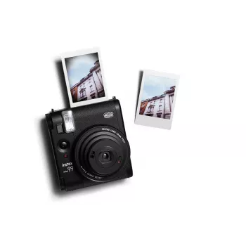 Cámara instantánea Fujifilm Instax Mini 99 negra — imagen 62×46 mm, película 86×54 mm, distancia focal 60 mm
