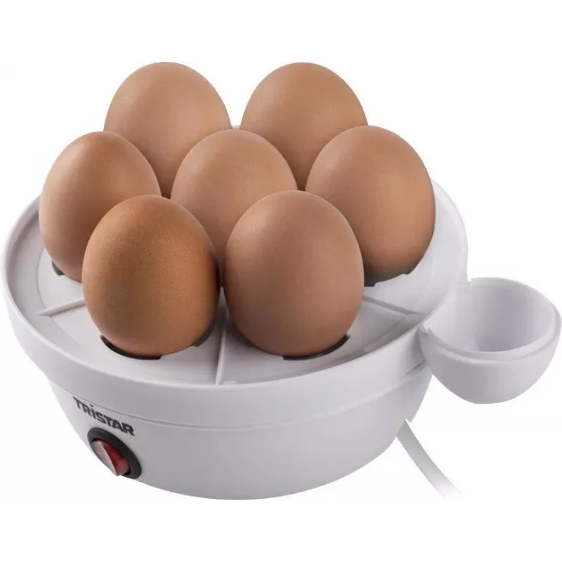 Huevos cocidos Tristar EK-3074 — capacidad 7 huevos, 350 W, transparente/blanco