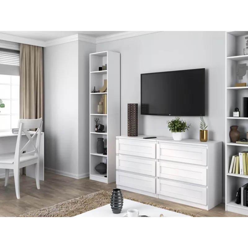 top e shop W40 PAFOS BIA vitrina — tablero de partículas blanco, 290×400×2000 mm
