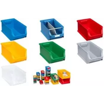 Caja de almacenamiento allit ProfiPlus Box 4 transparente — Caja de plástico para piezas pequeñas con 25 kg de capacidad